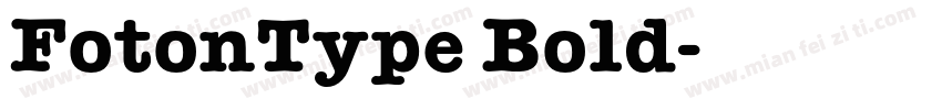FotonType Bold字体转换